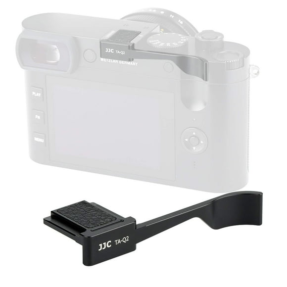 JJC TA-Q2 Poignée Pouces Levés pour Appareil Photo Leica Q2, Poignée de Pouce Leica Q2, en Alliage d'Aluminium Anodisé de Qualité Supérieure, Coussinet en Silicone, Prise Hot Shoe pour Leica Q2, Poids 5 g, Taille 62x126x212,9 mm