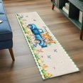 thumbnail image 3 of Green Plaid Easter 2'x6' Runner Rugs for Hallway Kitchen Bedside Non Slip Washable, Blue Truck Spring Floral Bunny Rustic Entryway Rug Runners with Rubber Backing, Long Carpet Runner for Laundry Room, 3 of 8