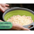 thumbnail image 5 of Comfify Colander Set, Silicone, Collapsible Space Saving Design, 2-Pack, Green, 5 of 9