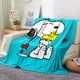 thumbnail image 5 of Nuevas mantas cálidas de franela de Snoopy para otoño e invierno, colcha con estampados de Charlie Brown para sofás, camas, sillas, adultos y niños, capa escolar para interiores, 5 of 5