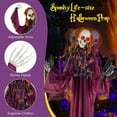 thumbnail image 6 of Gymax 6 FT Halloween Animatronic Standing Girl Holding Book Haunted House Decoration, 6 of 6