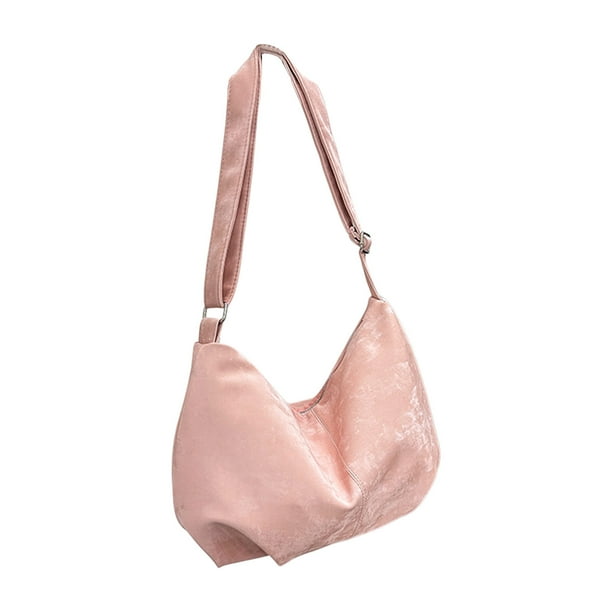Lazarotti Bolonia - Bolso Bandolera De Piel Para Mujer, Correa De Hombro Ajustable, Tamaño Mediano, 24 Cm, Rosa, Talla única