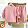thumbnail image 2 of Hessimy Unisex Toddler Spring Summer 3M-12Y Solid 2Pcs Soft Everyday Sleepwear Pajamas, Unisex Comfort, 3M-12Y(Pink,1-2 Years), 2 of 4
