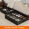 thumbnail image 5 of Lifewit Under Bed Shoe Storage Organizer, Set of 2, Fits 24 Pairs, Closet Organizers and Storage, Durable Shoe Bag w/ Cardboard, Dual Zippers, Black, 5 of 7