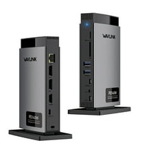 WAVLINK 8K Triple Display USB C Docking with 140W Power, Laptop Dock Station with Displayport*2   HDMI, RJ45, 10G USB-C, USB 3.0*2, SD/TF Slot, Audio/Mic, for M1/M2/M3 MacOS & Windows