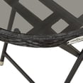 thumbnail image 5 of vidaXL Tea Table Black 23.6" Poly Rattan and Tempered Glass, 5 of 5