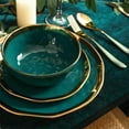 thumbnail image 3 of Stone Lain Florian Porcelain 16 Piece Dinnerware Set, Service for 4, Green, 3 of 10