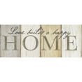 thumbnail image 3 of Coulter, Cynthia 14x8 Black Modern Framed Museum Art Print Titled - Love Builds Home Neutral Sign, 3 of 5