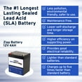 thumbnail image 7 of Zipp Battery 12V (12 Volt) (12 Volts) 4Ah SLA Battery replaces Np4-12 Ub1245 Gp1245 Ps-1250 Ps1250, 7 of 7