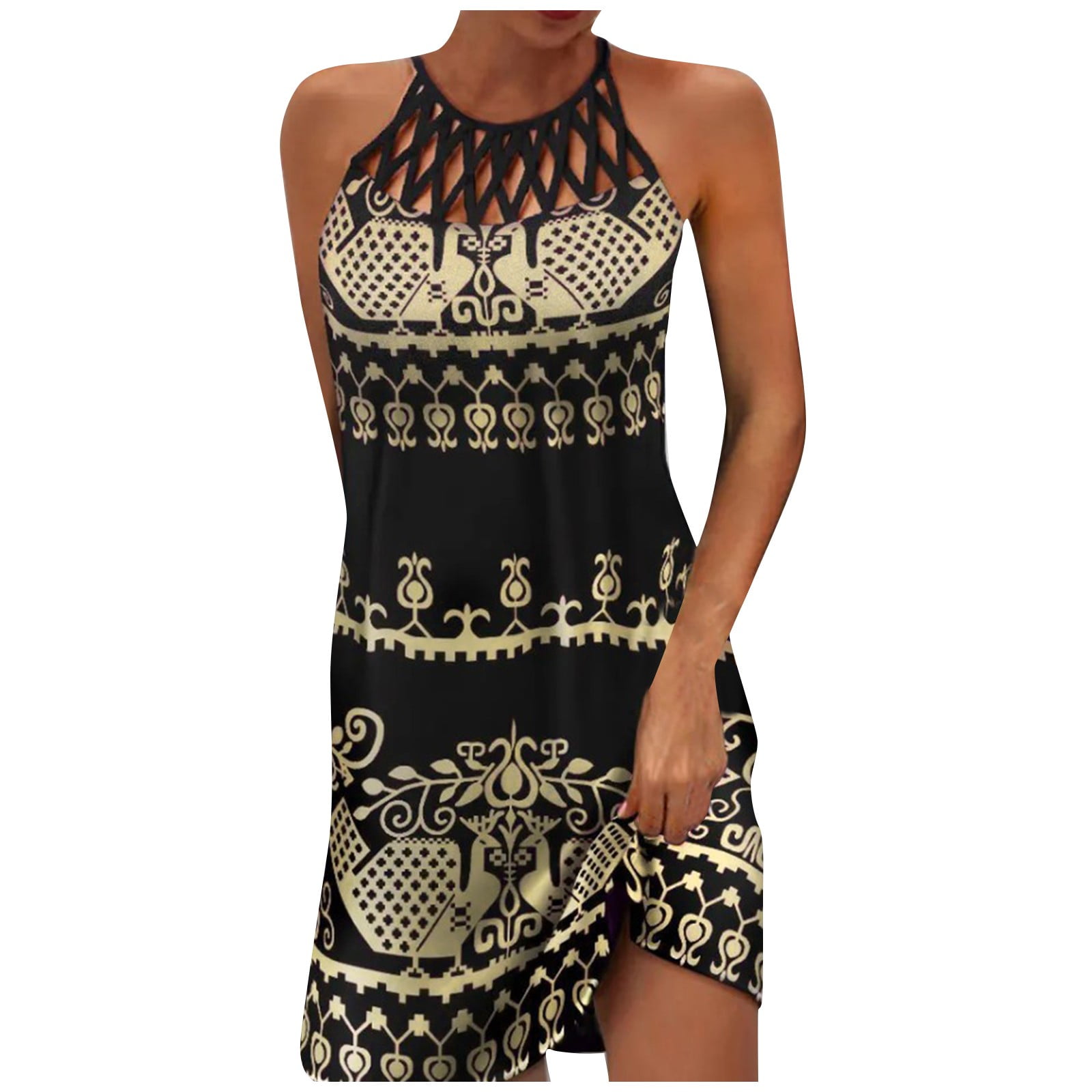 red flowy cocktail dress