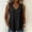 Black, variant on Eyelet Lace Trim Top for Women Casual Sleeveless V Neck Pleated Babydoll Shirts Summer Vintage Loose Vacation Tees