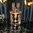 thumbnail image 5 of NiHome 3-Tier Clear Acrylic Champagne Tower with String Light, 12-Glass Cocktail Tree Stand Wine Rack, Weddings Parties Bars Drink Tower for Champagne, Cocktails, Martini, Margarita Cups, 5 of 8