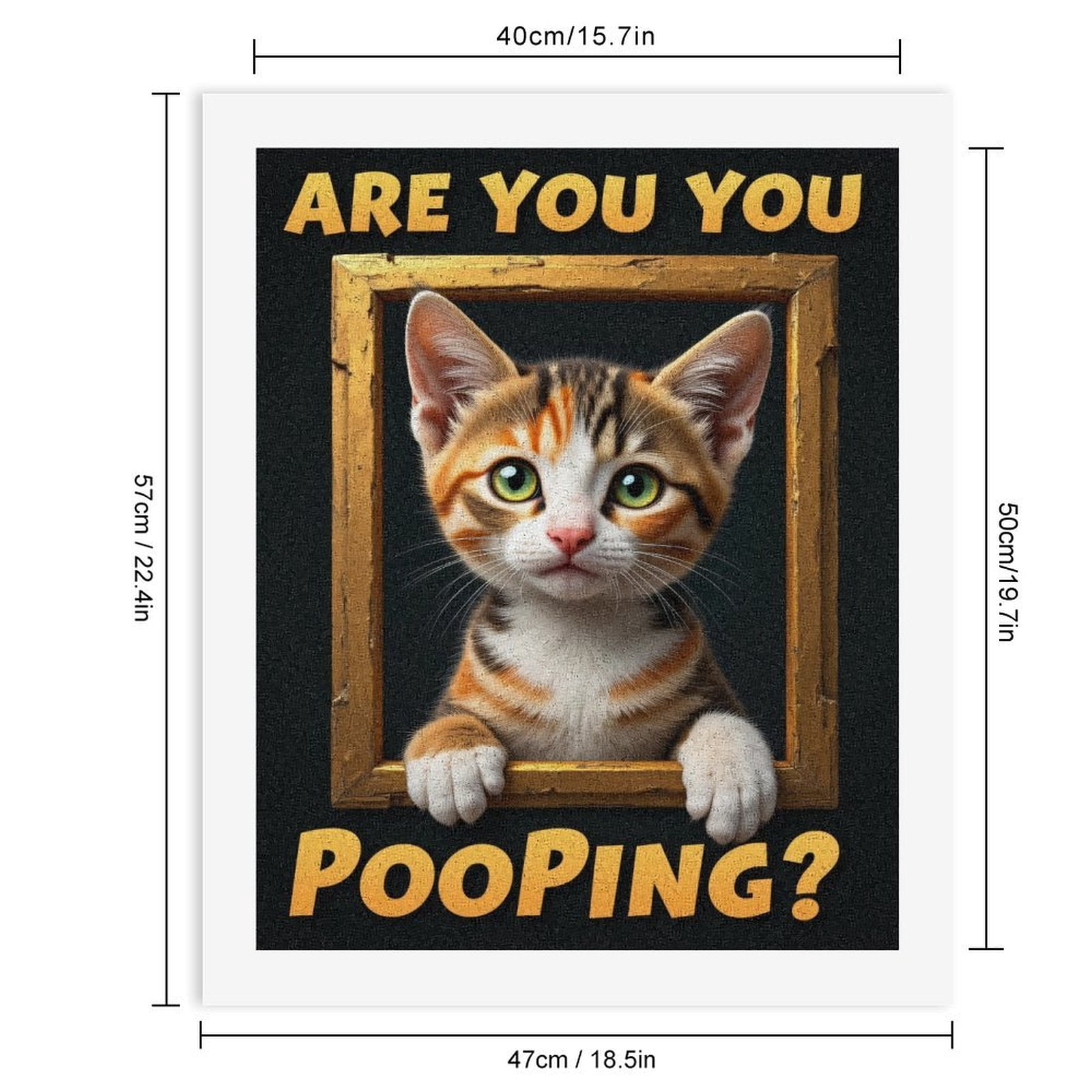 Paint By Numbers Kit for Adults Beginner - DIY Calico Cat Cute Frame Art Retro Canvas Painting Kits for Adults, Frameless Paint By Number for Adults for Home Wall Decor 16x20 Inch