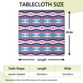 thumbnail image 2 of Boho Inspired Square Table Cover 34x34 Inch with Stretch Elastic Hem, Floral Design for Card Tables and Patio Settings, 2 of 6