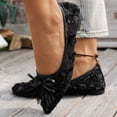thumbnail image 7 of Casual Shoes for Women Elegant Wide Fit Lace Mesh Pointed Toe With Bow Breathable Casual Shoes For Everyday Wear,Black,CN:40(US:8.5), 7 of 7
