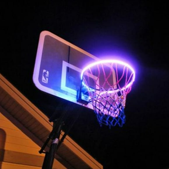 Yeacher Basketball Hoop LED Light Solar Energy Basketball Rim Night Shooting Accessory Basketball Attachment