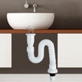 thumbnail image 3 of Sifón para lavabo, sifón que ahorra espacio, desagüe flexible para lavabo, desagüe para fregadero, extensible de 40 a 80 cm, 3 of 5