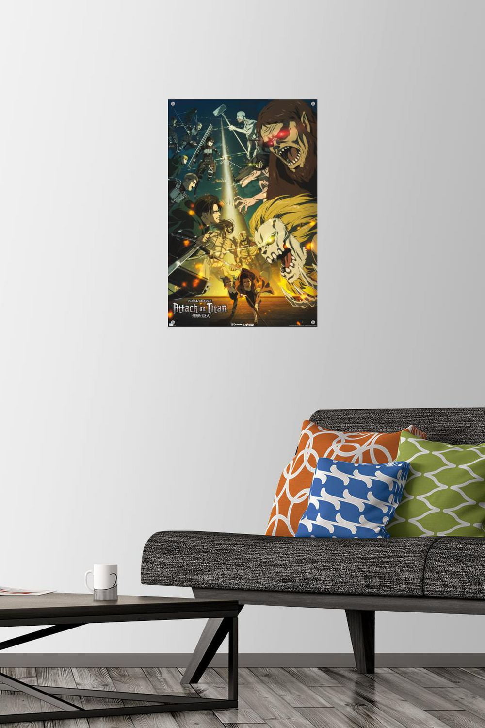 Attack on Titan: Season 4 - Key Visual 3 Wall Poster with Magnetic Frame, 22.375" x 34"