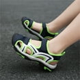thumbnail image 6 of Gubotare Boys Sandals Big Kid Kid's Boy's Girl's Soft Sole Close Toe Sport Beach Sandals,Green 3, 6 of 8