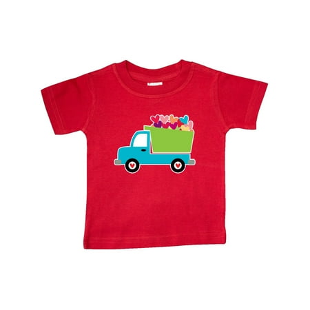 

Inktastic Valentine s Day Heart Truck Gift Baby Boy or Baby Girl T-Shirt