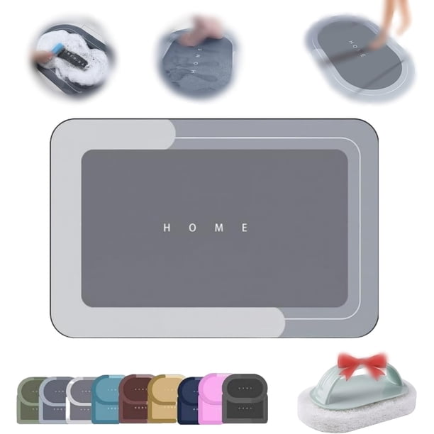 Alfombra de baño modernizada, alfombra de baño de secado rápido, alfombra mágica para baño, alfombra de baño absorbente, alfombra de baño de tierra de diatomeas, alfombra de ducha para piso de baño -