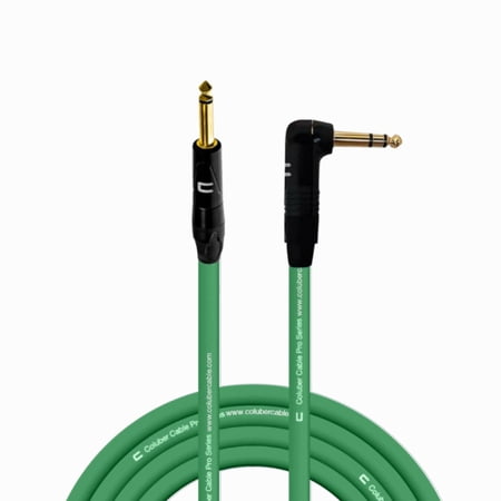 Coluber Cable - 1/4" TS Male to Right Angle 1/4" TRS - Pro 3-Pin Connector