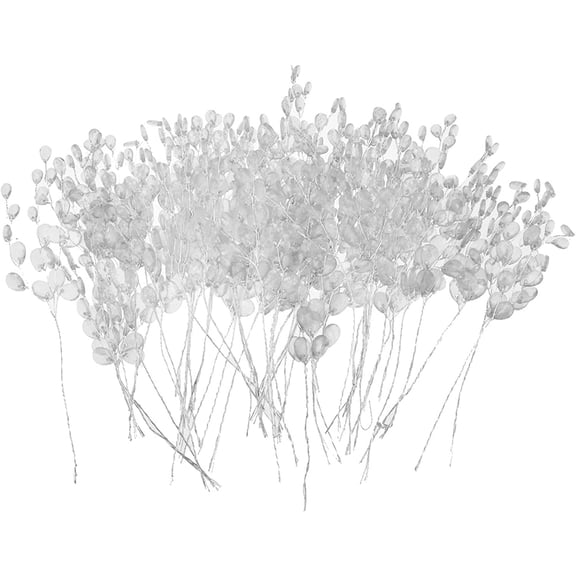 ABCISI Artificial Acrylic Bouquet, 50pcs PlasticWater Drop Simulation Flower Stems, Plant Adornments Fake Floral Picks for Wedding Party Home Decor Floral Crafts - Clear, 15cm