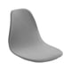 thumbnail image 1 of Funda de asiento de silla Shell de estilo moderno de mediados de siglo para hogar, hotel, funda de jacquard suave gris claro, 1 of 9