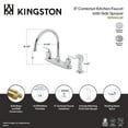 thumbnail image 7 of Kingston FB791SVLSP Serena Two-Handle 4-Hole 8" Centerset Kitchen Faucet with Side Sprayer in Polished Chrome, 7 of 7