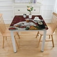thumbnail image 3 of Italian Red Bistro Backed Tablecloth, Novelty Indoor/Outdoor Tablecloth, Picnic, Barbeque, Patio and Kitchen Dining Oblong/Rectangle, 3 of 7