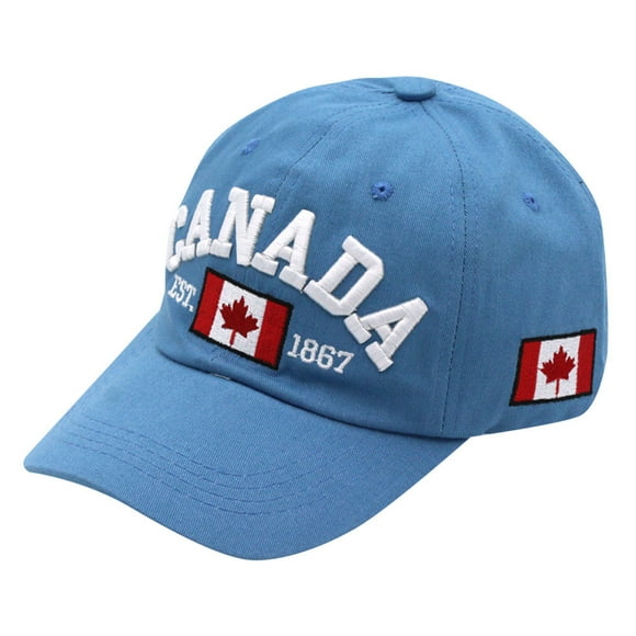 MIASHUI Men Baseball Cap Canada Maple Leaf Embroidery Hat Adjustable Hats Caps Unisex,Blue,One Size