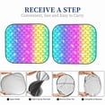 thumbnail image 6 of Disketp 2 Piece Rainbow Scales2 Pattern Windshield Sunshades,Folding Windshield Sun Shade For Car Suv Trucks Sedan,Blocks Uv Rays Sun Visor Protector-Small, 6 of 7