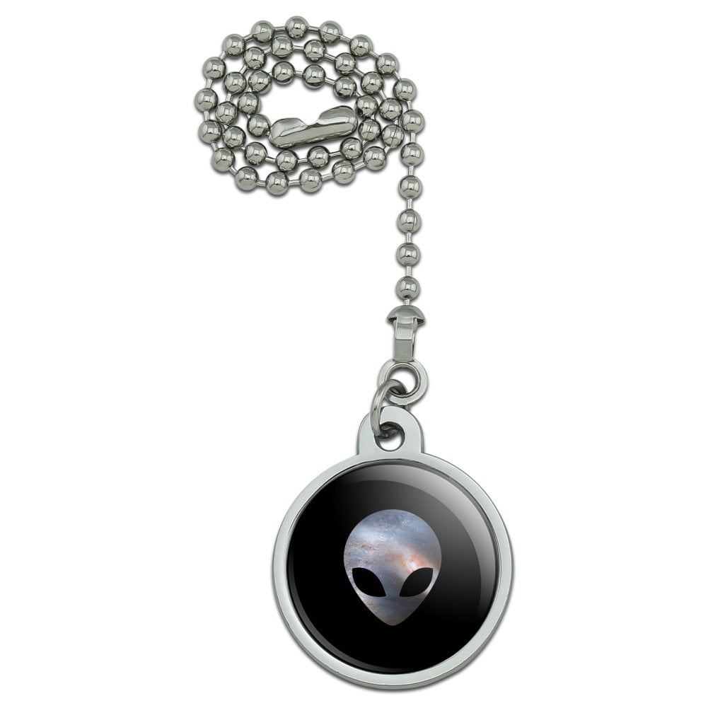 GRAPHICS & MORE Alien Head in Space Ceiling Fan and Light Pull Chain