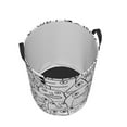 thumbnail image 3 of LNWH Laundry Basket, Monster Doodle Pattern Foldable Laundry Hamper With Handles Waterproof, Medium Size, 3 of 8
