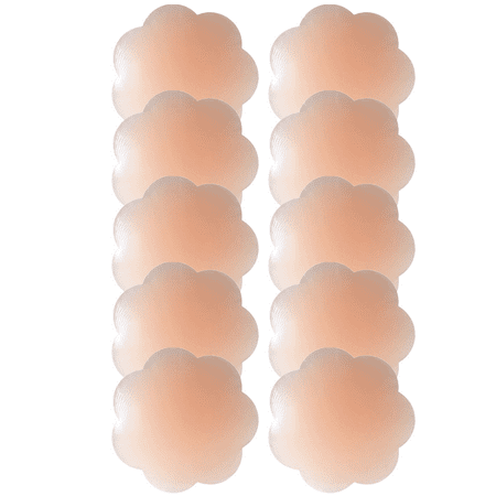 Nipple Covers Lift  Strapless Sticky Push Up Reusable Silicone Tape Bra  Invisible Adhesive Bras For Women & Girls Pink - Style:style 4;