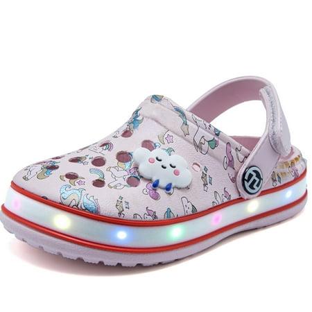 

Kids Boys & Girls LED Clogs Cute Lightweight Summer Slides Sandals