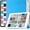 A_Blue (with Clear Back), variant on iPad Air 1st 2nd 9.7 5th 6th Inch [ Air 1 2 iPad 5 6 ] A1893 A1822 A1566 MD785LL/A MD788LL/A MD786LL/A MD789LL/A MD787LL/A MD790LL/A Shockproof Printed Cover Clear Transparent Back Shell - Deer Print