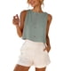 thumbnail image 4 of Craaazy Women's Relaxed Fit Round Neck Tank Top, Solid Color Sleeveless Cotton Top, Loose Comfy Reversible Casual Vest for Daily Wear Gifts, 4 of 9