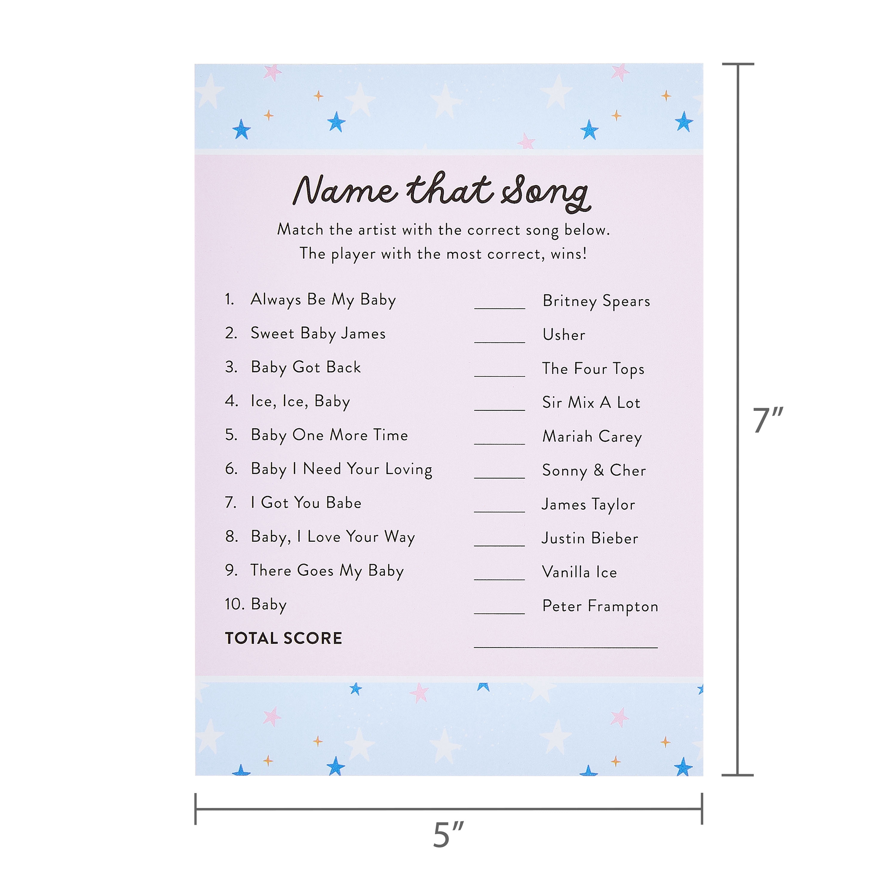 2-Piece Baby Shower Games Set, 100 Cards, by Way To Celebrate