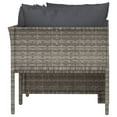 thumbnail image 3 of vidaXL Ensemble de Salon de Jardin 4 Pcs avec Coussins Gris en Rotin Poly, 3 of 5