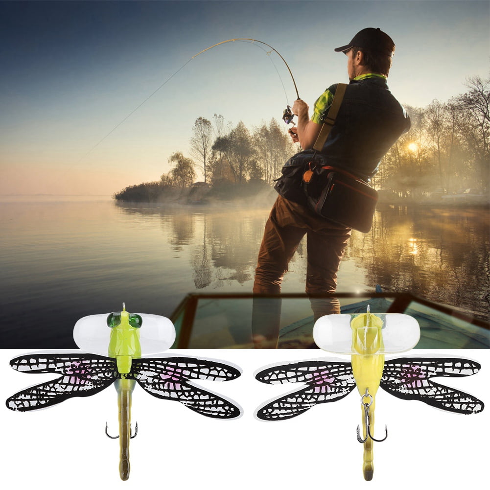 YLSHRF Dragonfly Fishing Lure,Fishing Bait Lure Lifelike Dragonfly