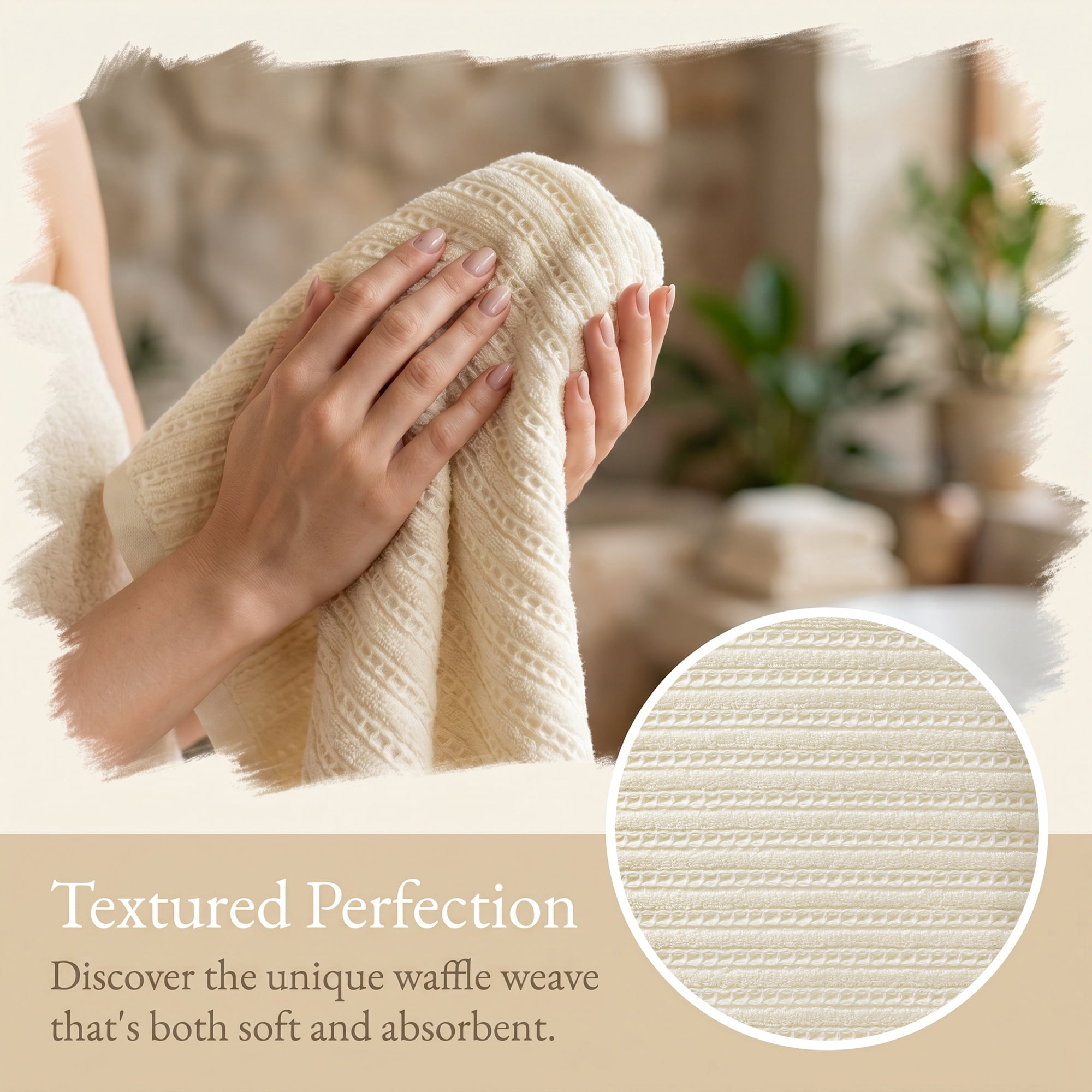 Unique Bargains 1pc Striped White 55" x 28" and 1pc Green 55" x 28" Soft Towels