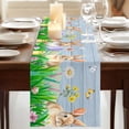 thumbnail image 3 of Table Runners 90 Inches Long Dress Scarves, Easter Bunny Farmhouse Coffee/Dining/Kitchen Table Runner for Living Room, Spring Easter Eggs Chicken Blue Wood 13x90 Inch, 3 of 9
