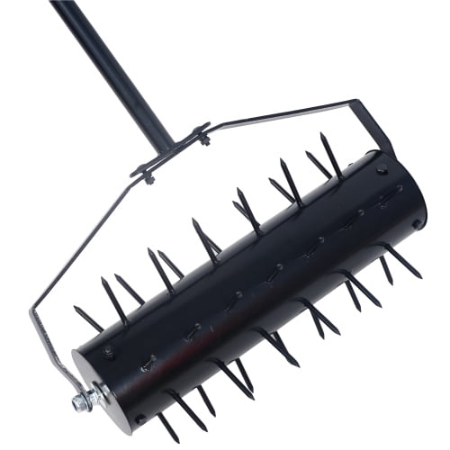 Rolling Lawn Aerator, Easy Assembly Manual Core Aerator for Soil Aeration, Reducing Compaction and Boosting Lawn Root Health