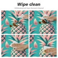thumbnail image 4 of GOSMITH Waterproof Pineapple Watercolor Fruit Pink Magenta Pineapple On A A Turquoise Background Decorative Round Tablecloth White, 4 of 7