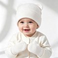 thumbnail image 5 of 6-36 Months Kids Winter Knit Hat and Mitten Set, Cute Bear Ear Beanie for Boys Girls, 5 of 8