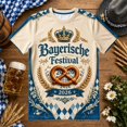 thumbnail image 2 of Telankuip Men's Traditional Bavarian Oktoberfest T Shirt Vintage Printed Classic Crew Neck Short Sleeve Graphic Tees Plus Size Loose Comfort Casual Summer Tops for Festival 1âBeige XL, 2 of 4