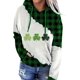 thumbnail image 3 of TIAFORD Sudadera con capucha con cordón para el día de San Patricio para mujer, sudadera con capucha de trébol estampada de manga larga para mujer, 3 of 5