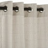 Sunbrella Linen Silver Outdoor Curtain with Nickel Plated Grommets 50 in. x 84 in.