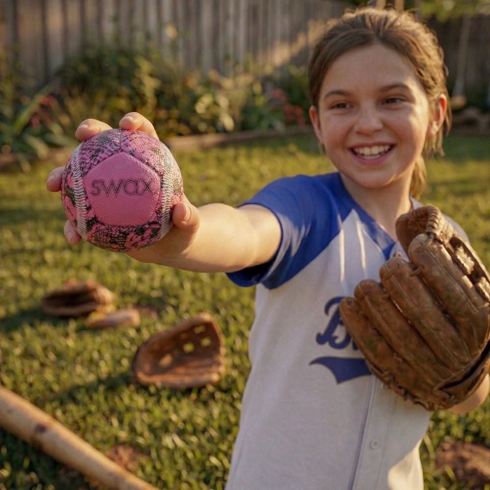 (3 pack) Swax Training Baseball- Pink Snakeskin